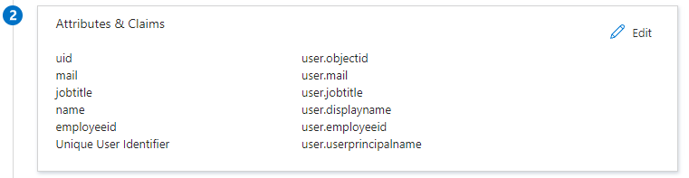Azure AD Attribute Claims