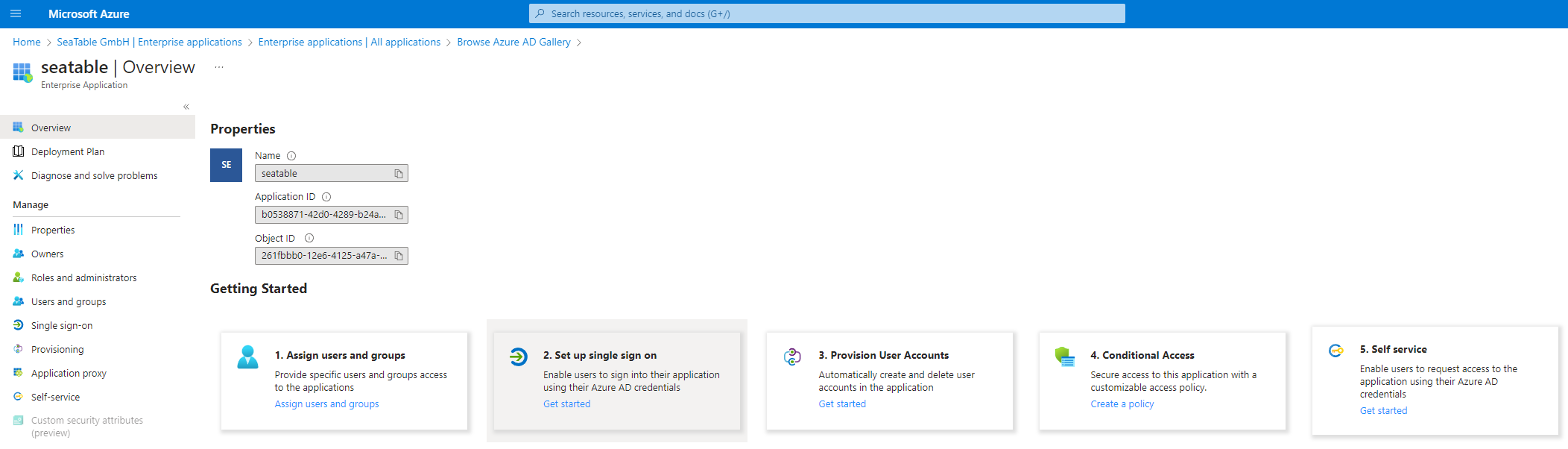 Azure AD Enterprise Application