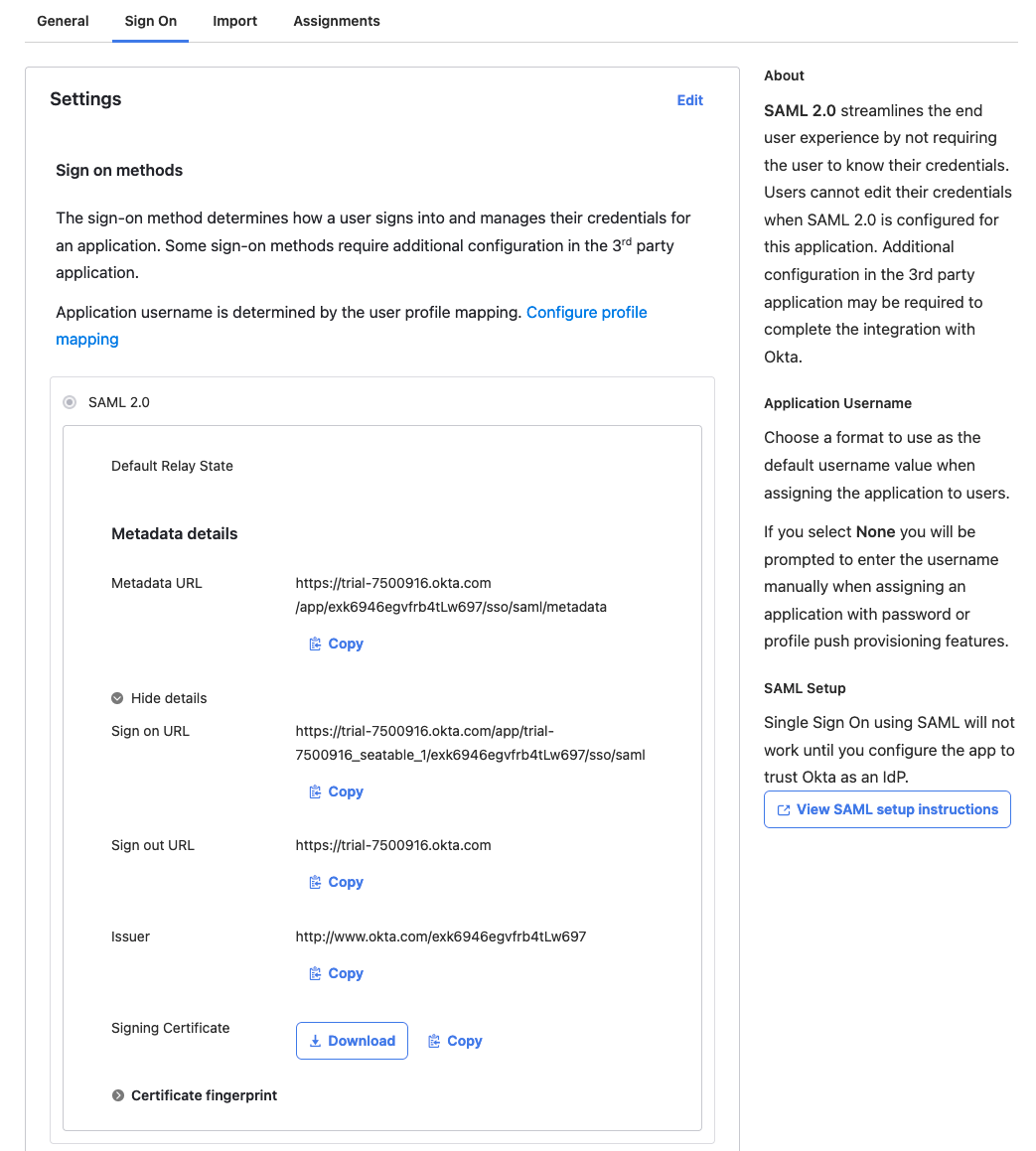 Review configuration